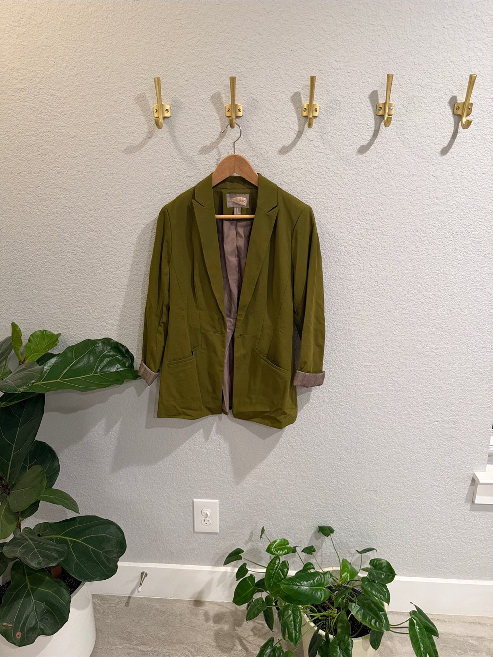 Olive Green Women's Blazer Jacket